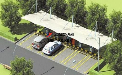 張家口膜結(jié)構充電站樁停車棚/雨棚【張家口保勝新能源科技有限公司等】工程設計施工案例