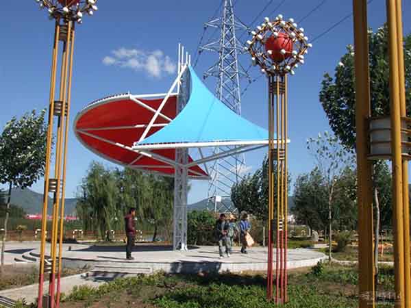 嘉興<font color='red'>張拉膜結(jié)構(gòu)</font>景觀設計施工【案例圖片】
